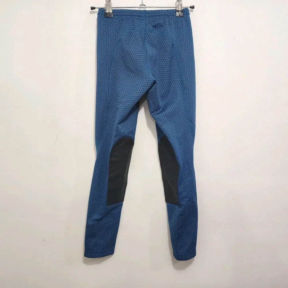 Kerrits Kids Performance Knee Patch Pocket Riding Tight Size M Turquoise Teal